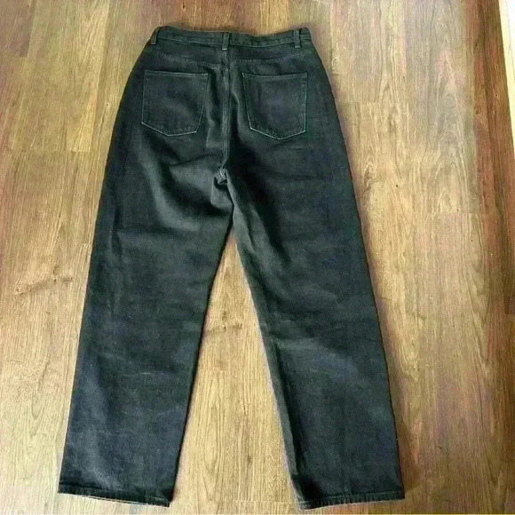 Criss cross wide-leg denim in black size L - Picture 2 of 9